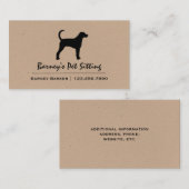 American Foxhound Hondenras Silhouette Visitekaartje (Voorkant / Achterkant)