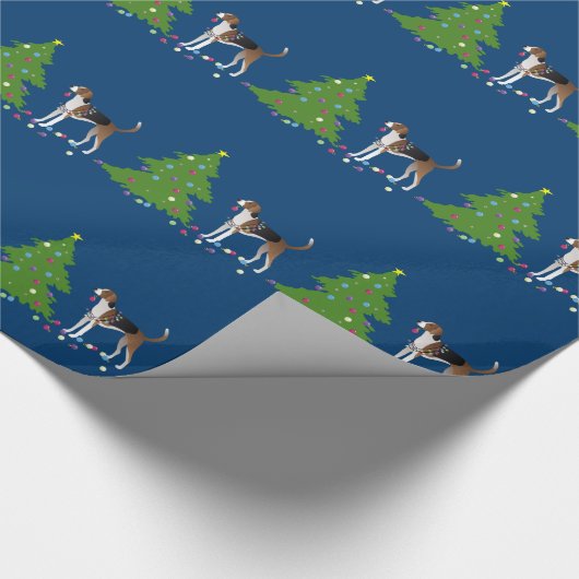 American Foxhound-kerstdesign Cadeaupapier (Hoek)
