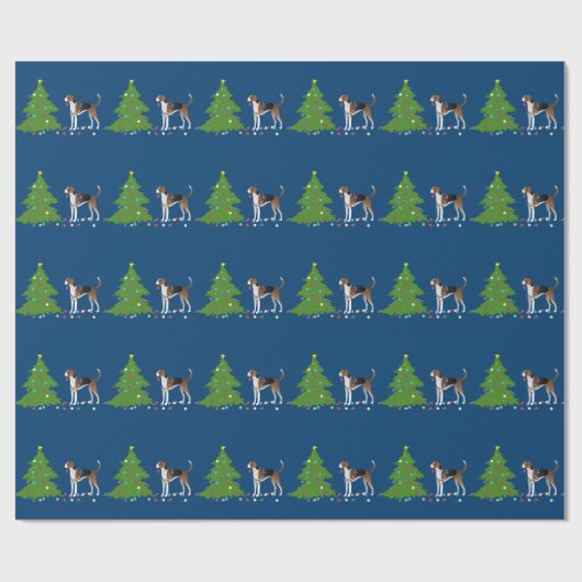 American Foxhound-kerstdesign Cadeaupapier (Vlak)