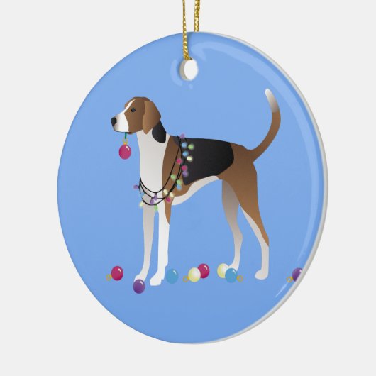 American Foxhound-kerstdesign Keramisch Ornament (Links)