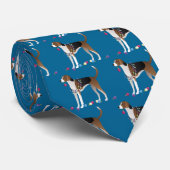 American Foxhound-kerstdesign Stropdas (Opgerold)