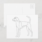 American Foxhound Ready (Klaar voor kleuren en aan Briefkaart (Voorkant / Achterkant)
