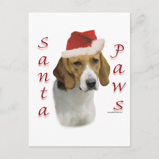 American Foxhound Santa Paws Feestdagenkaart (Voorkant)