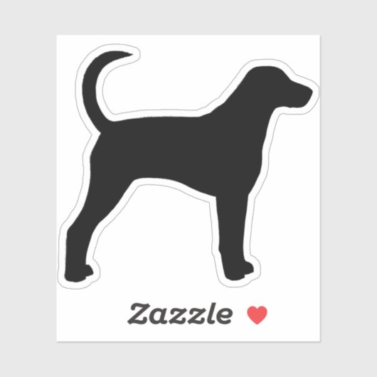 American Foxhound Silhouette Cool Hondenras Vinyl Sticker (Vel)