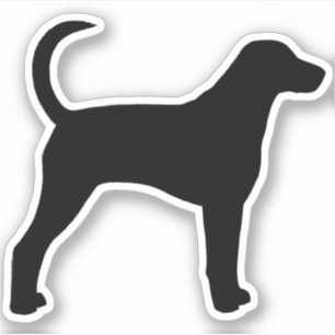 American Foxhound Silhouette Cool Hondenras Vinyl Sticker