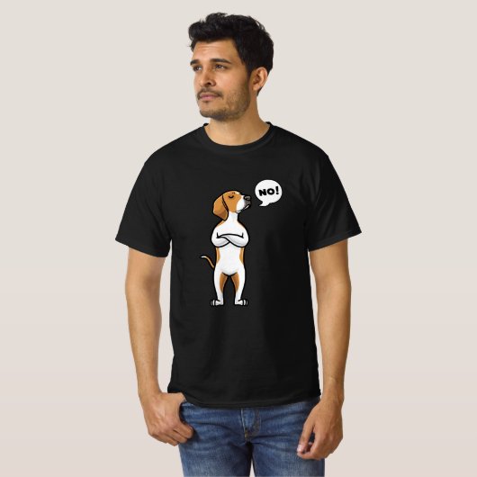 American Foxhound Stubborn Dog T-shirt (Voorkant volledig)