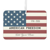 American Freedom Personalized Name Luchtverfrisser (Achterkant)