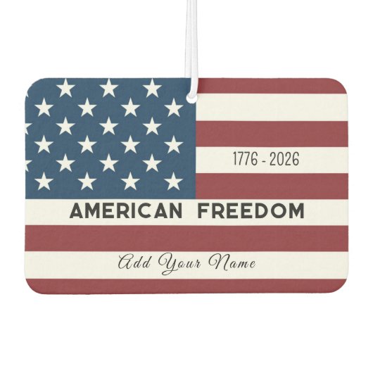 American Freedom Personalized Name Luchtverfrisser (Voorkant)