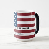 American Freedom Personalized Name Magische Mok (Voorkant rechts)