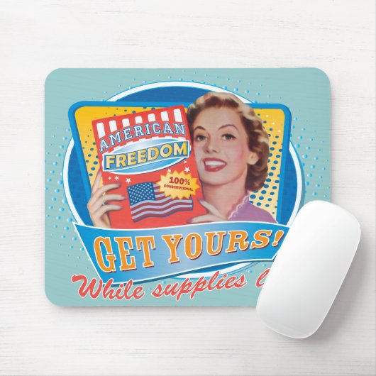 American Freedom Retro Mousepad Muismat (Met muis)