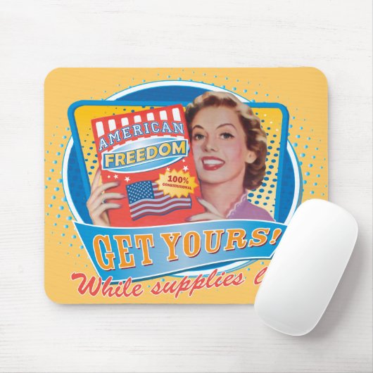 American Freedom Retro Mousepad Muismat (Met muis)
