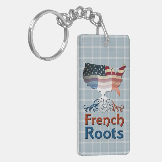 American French Roots Keyring Sleutelhanger (Voorkant Links)