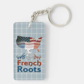 American French Roots Keyring Sleutelhanger (achterkant)