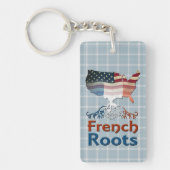 American French Roots Keyring Sleutelhanger (Voorkant)