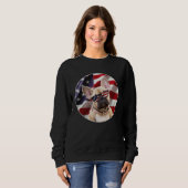 American Frenchie Dog  USA Flag Trui (Voorkant volledig)