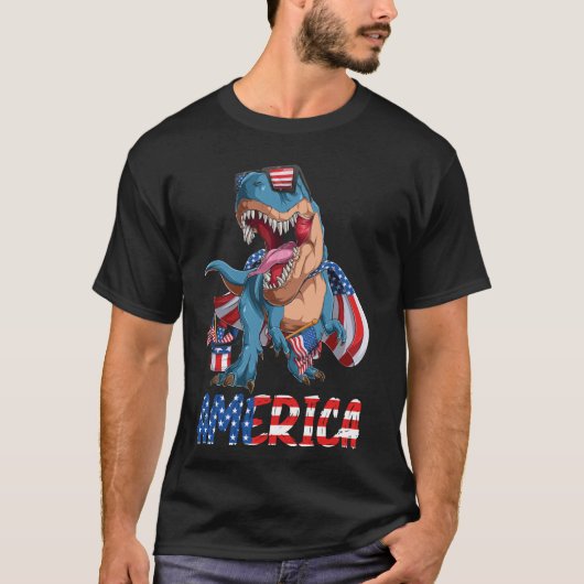 American Funny 4th of July Amerikaans Kinder T-shirt (Voorkant)