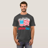 AmeriCan Funny 4th of July Bier Patriotic USA T-shirt (Voorkant volledig)