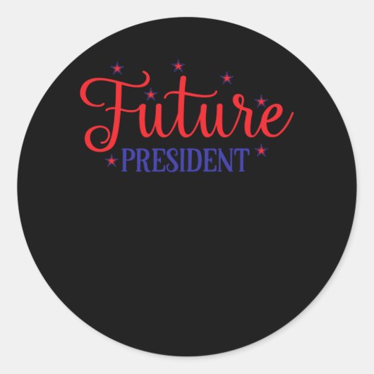 American Future President Ronde Sticker (Voorkant)