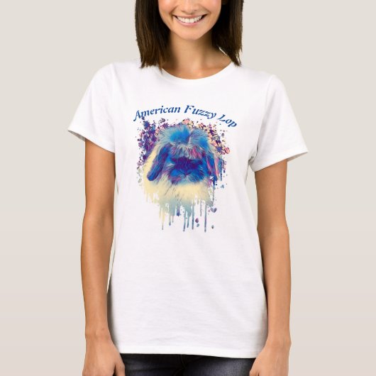 American Fuzzy Lop "Head of the Fancy" lady's T-sh T-shirt (Voorkant)