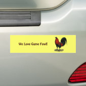 American Game BB Black Red Rooster Bumpersticker (Op auto)