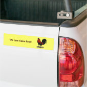 American Game BB Black Red Rooster Bumpersticker (Op Truck)