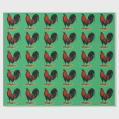 American Game BB Black Red Rooster Cadeaupapier (Vlak)