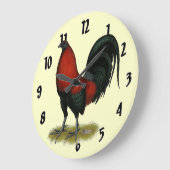 American Game BB Black Red Rooster Grote Klok (Hoek)