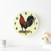 American Game BB Black Red Rooster Grote Klok (Huis)