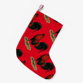American Game BB Black Red Rooster Kleine Kerstsok (Voorkant (Hangend))