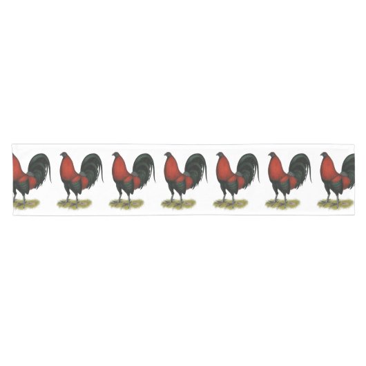 American Game BB Black Red Rooster Korte Tafelloper (Horizontaal)