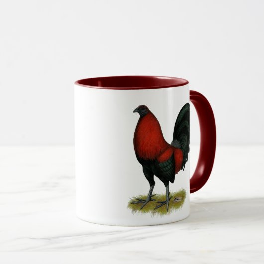 American Game BB Black Red Rooster Mok (Voorkant rechts)