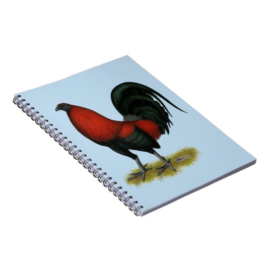 American Game BB Black Red Rooster Notitieboek (Rechterzijde)