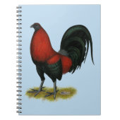 American Game BB Black Red Rooster Notitieboek (Voorkant)