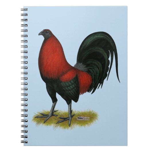American Game BB Black Red Rooster Notitieboek (Voorkant)