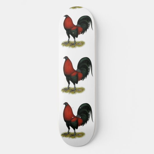 American Game BB Black Red Rooster Persoonlijk Skateboard (Voorkant)