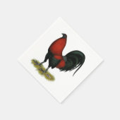 American Game BB Black Red Rooster Servetten (Hoek)