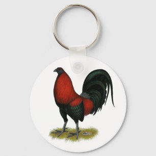 American Game BB Black Red Rooster Sleutelhanger