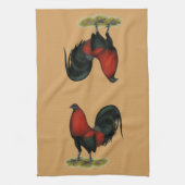 American Game BB Black Red Rooster Theedoek (Verticaal)