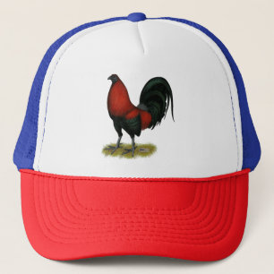 American Game BB Black Red Rooster Trucker Pet