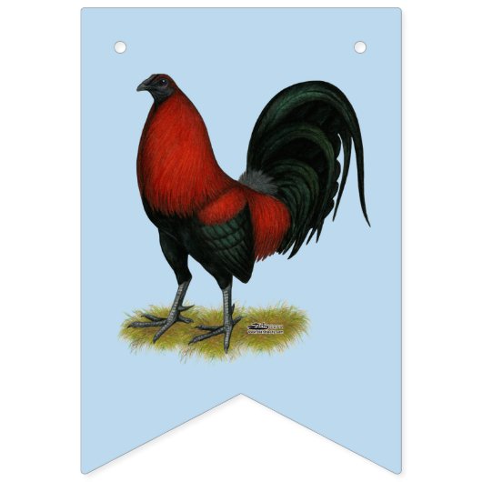 American Game BB Black Red Rooster Vlaggetjes (Eerste vlag)