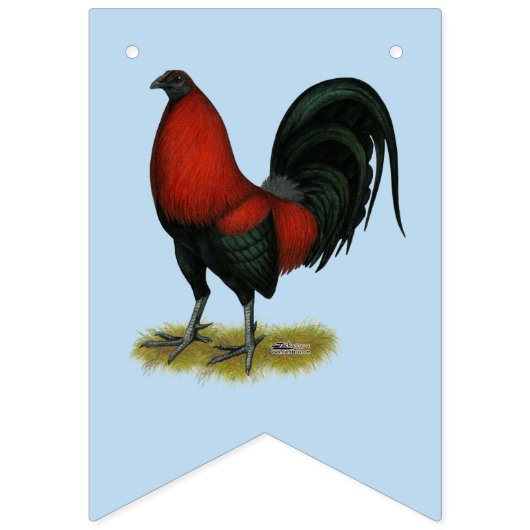 American Game BB Black Red Rooster Vlaggetjes (Derde vlag)