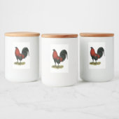 American Game BB Black Red Rooster Voedselcontainer Etiket (Flessen)