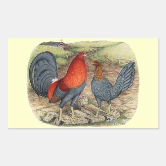 American Game Blue Reds Rechthoekige Sticker (Voorkant)