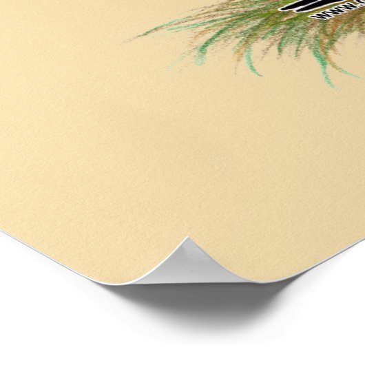 American Game Hen Silver Blue Poster (Hoek)