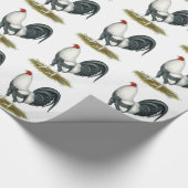 American Game Silver Blue Gamecock Cadeaupapier (Hoek)