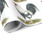 American Game Silver Blue Gamecock Cadeaupapier (Rol Hoek)