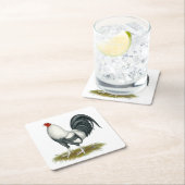 American Game Silver Blue Gamecock Kartonnen Onderzetters (Insitu)