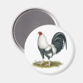 American Game Silver Blue Gamecock Magneet (Voorkant / Achterkant)