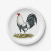 American Game Silver Blue Gamecock Papieren Bordje (Voorkant)