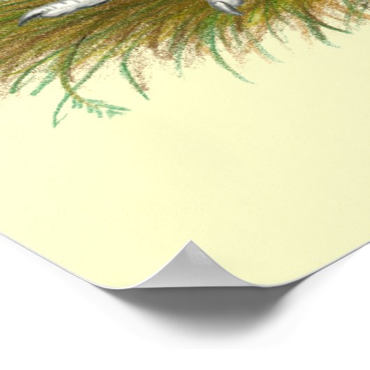 American Game Silver Blue Gamecock Poster (Hoek)